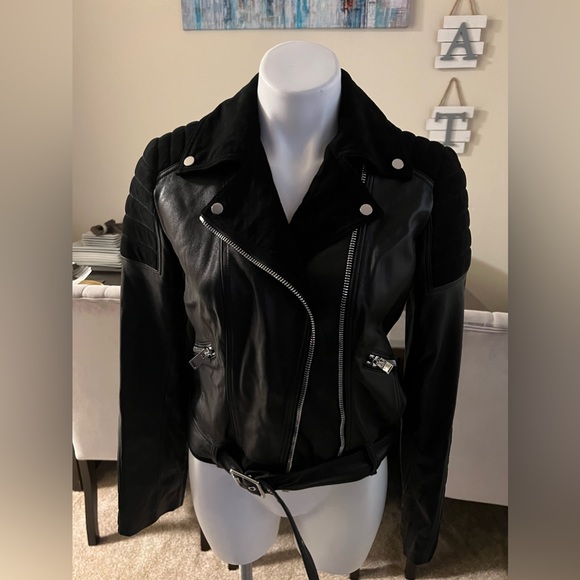 Artelier by Nicole Miller 100 % buttery soft Genuine Leather Jacket .NWOT size S - Picture 3 of 16